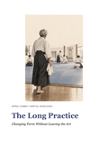 The Long Practice digital book cover: an older martial artist entering a training room